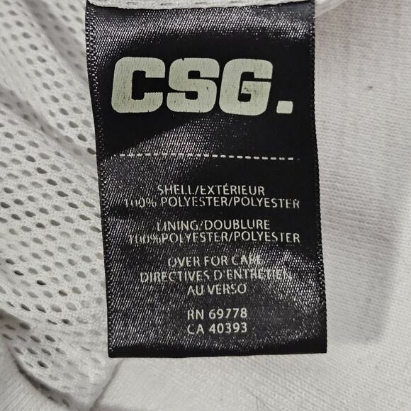 CSG Floral Tropical Windbreaker Track Jacket Hooded White Pastel Zip Adult SM - Picture 6 of 12